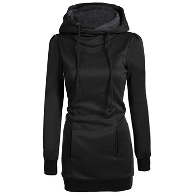 Tobrief Women's Turtleneck Hooded Pullover Sweatshirts Long Hoodie with Pockets
